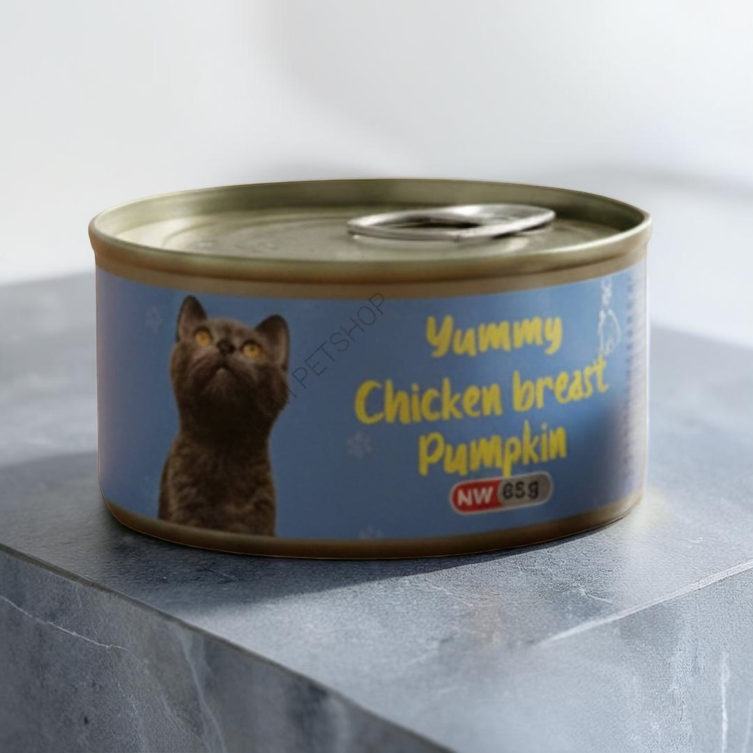 Yummy Chicken Breast Pumpkin – Wet Cat Food Can