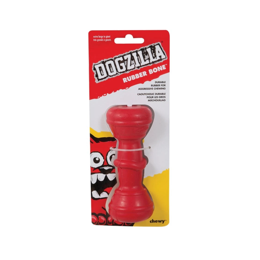 Dogzilla Small Rubber Treat Bone Dog Toy