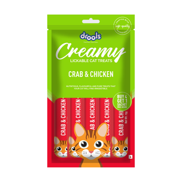 Drools Creamy Lickable Cat Treats – Crab & Chicken