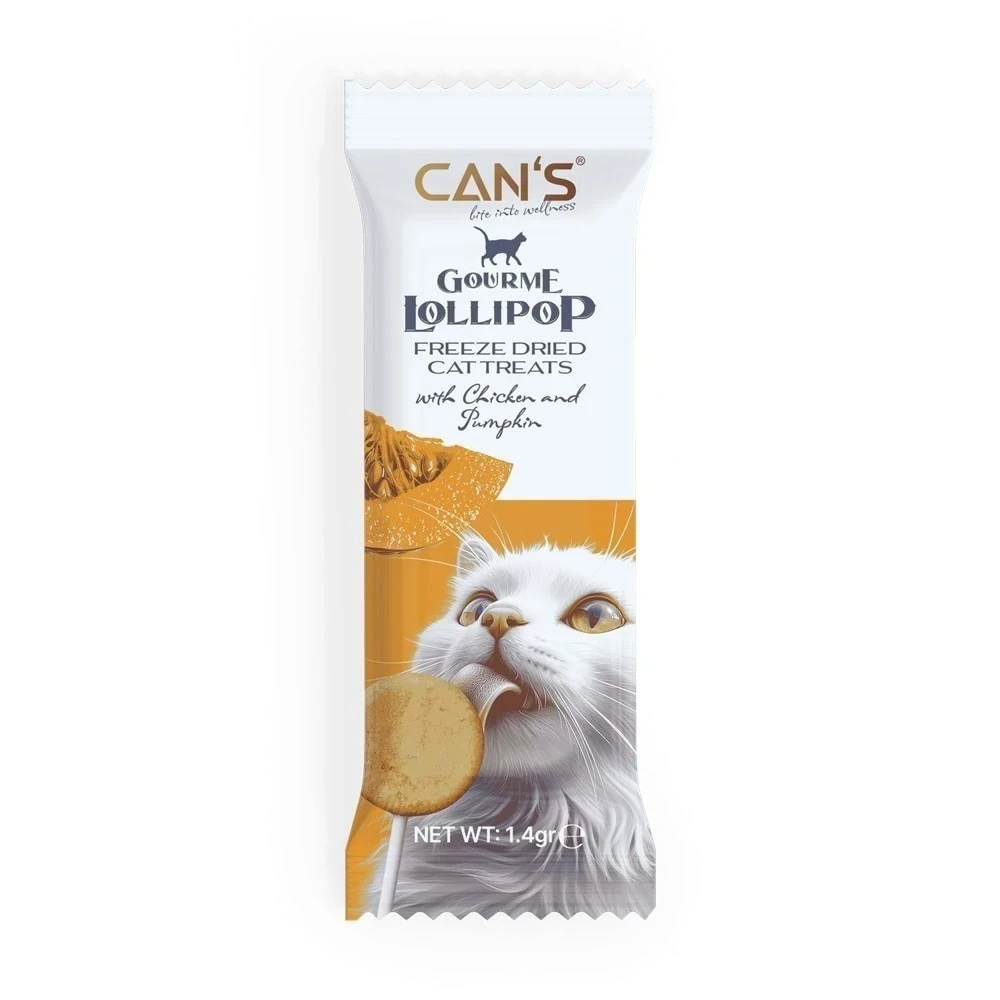 CAN’S Gourme Lollipop Freeze-Dried Cat Treats – Chicken & Pumpkin