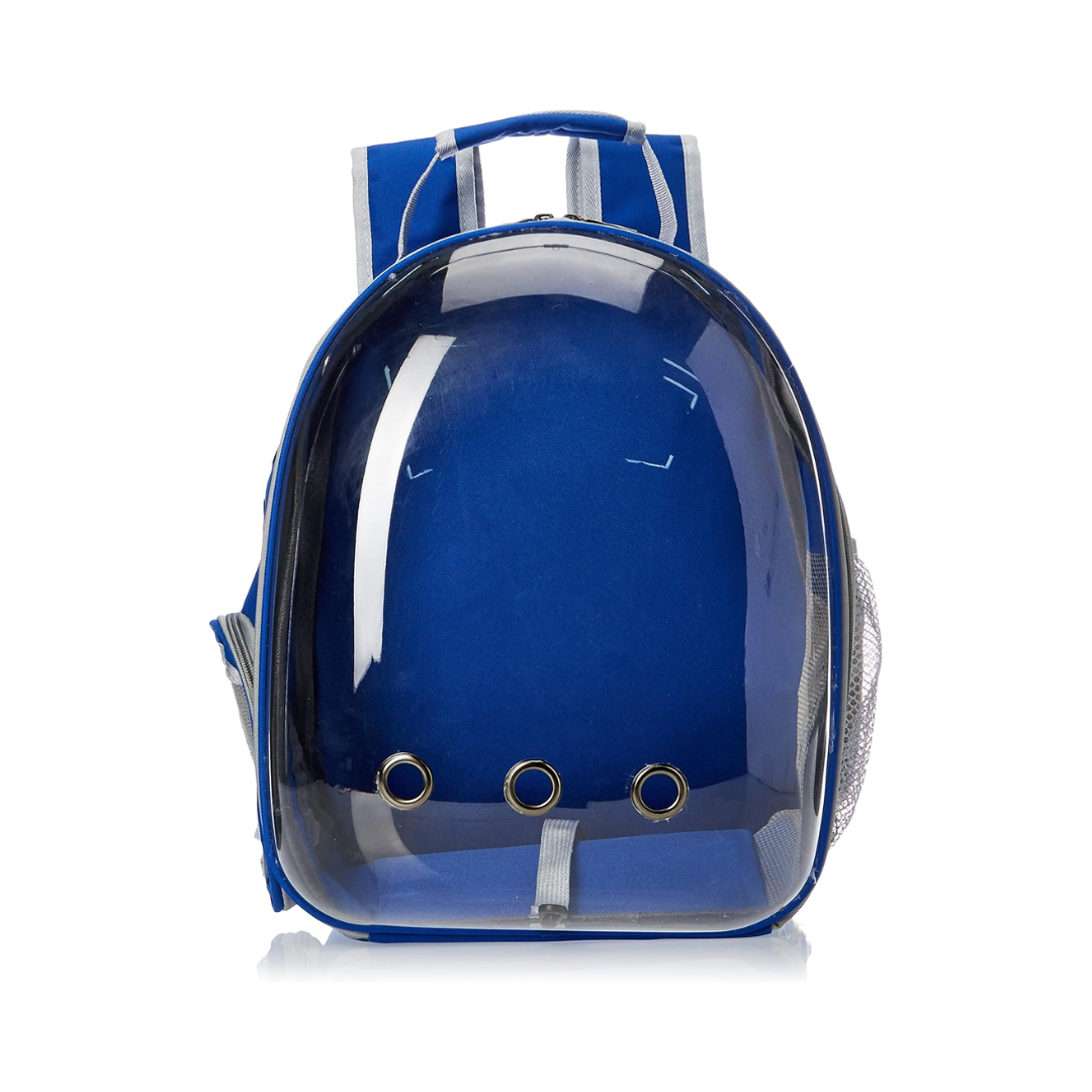 Transparent Bubble Pet Backpack – Blue
