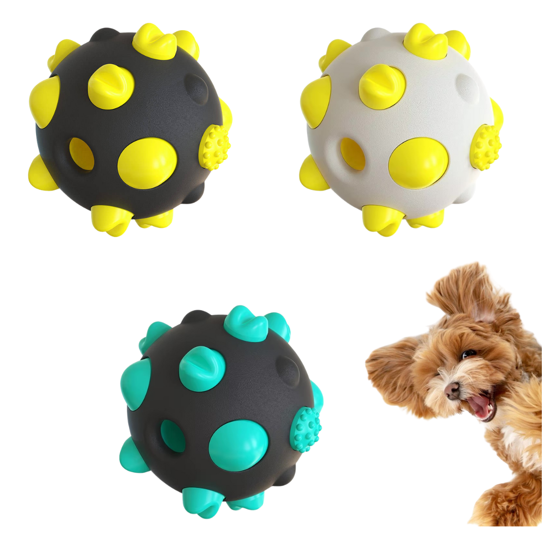 Interactive Spiky Dog Toy Ball – Durable Rubber Chew & Play Toy