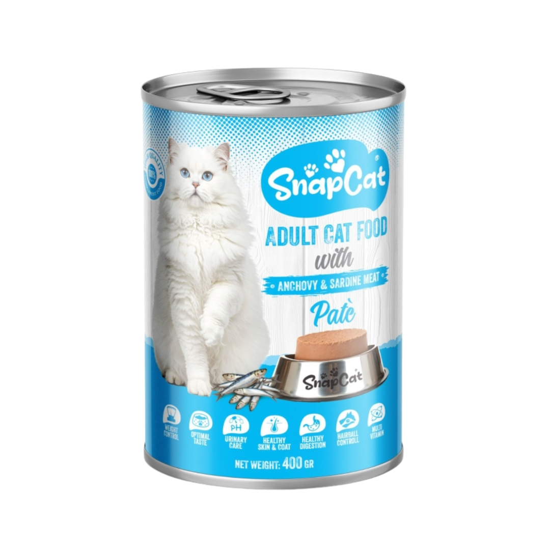 SnapCat Adult Cat Food Pâté with Anchovy & Sardine Meat – Wet Cat Food