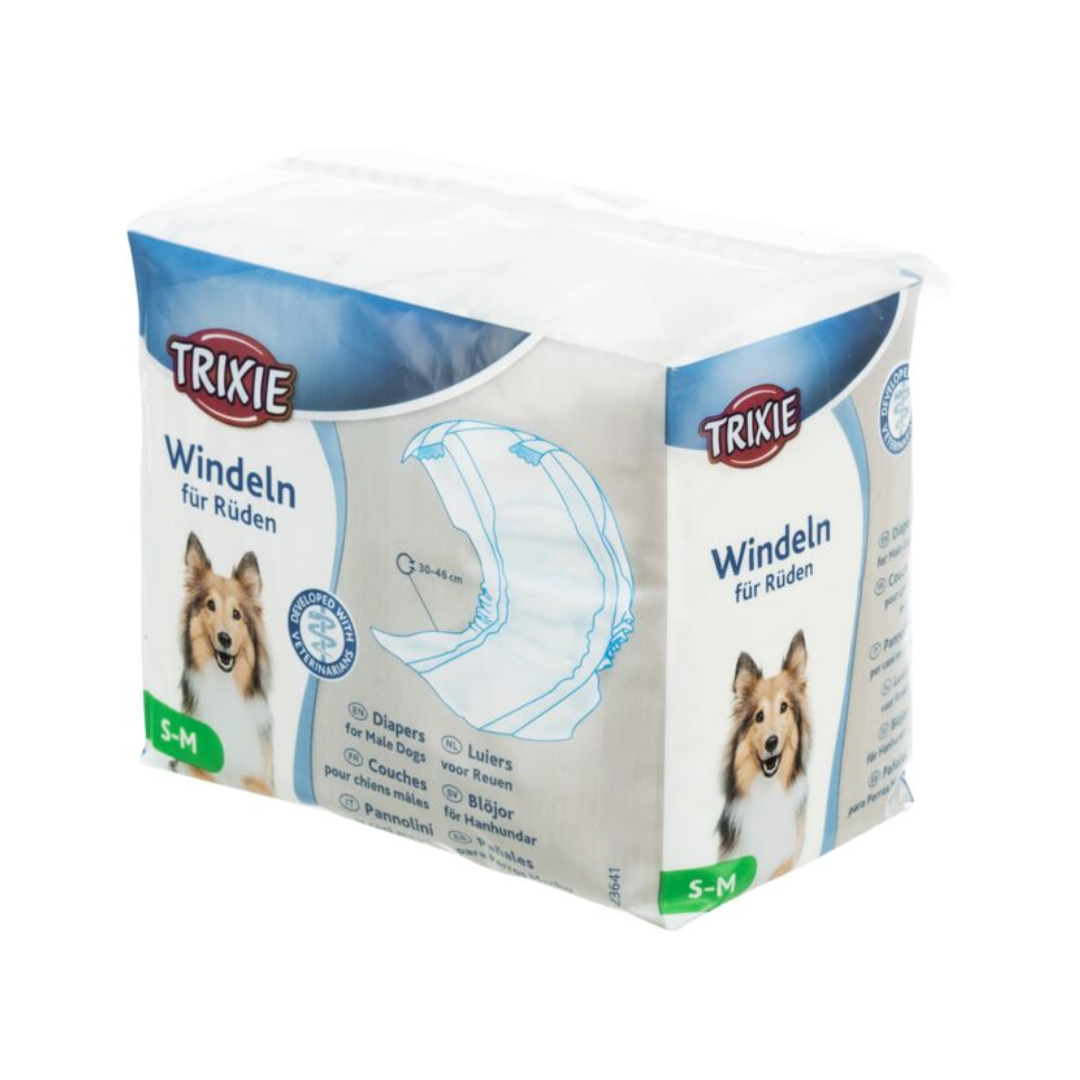 Trixie Diapers for Male Dogs – Size S–M (30–46 cm)