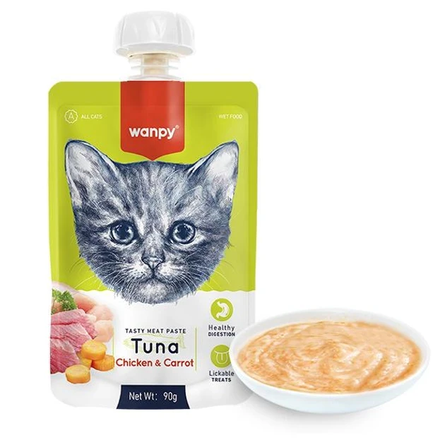 Wanpy Tasty Meat Paste Tuna with Chicken and Carrot for Cats