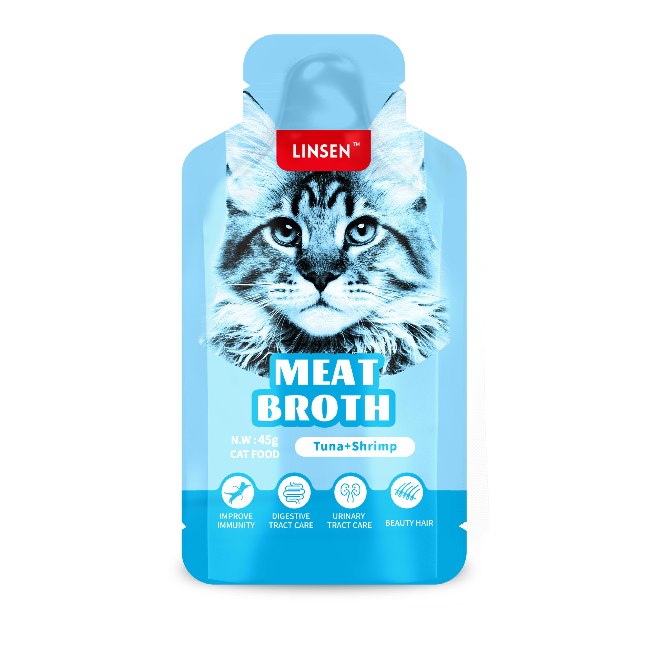 Linsen Meat Broth Tuna & Shrimp Cat Food