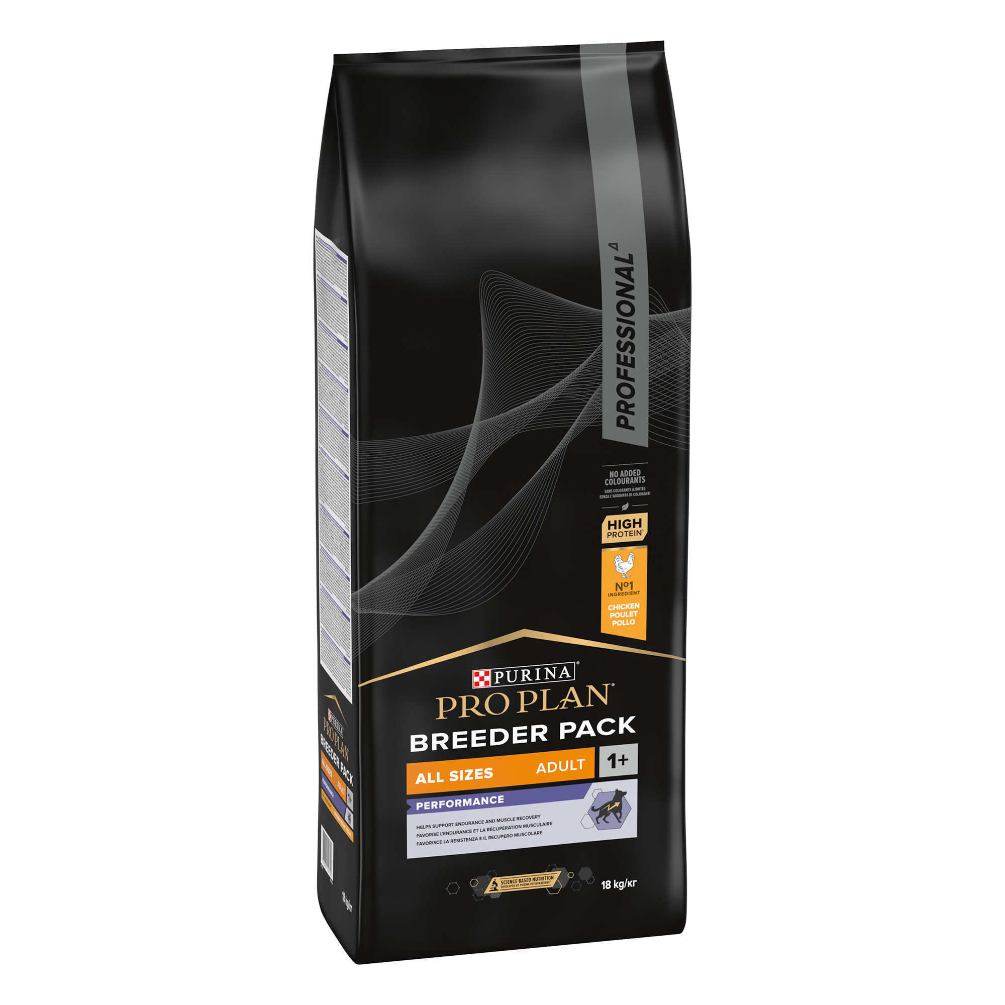 Pro Plan Performance All Sizes Adult, Dry Dog food with Chicken, 18 kg
