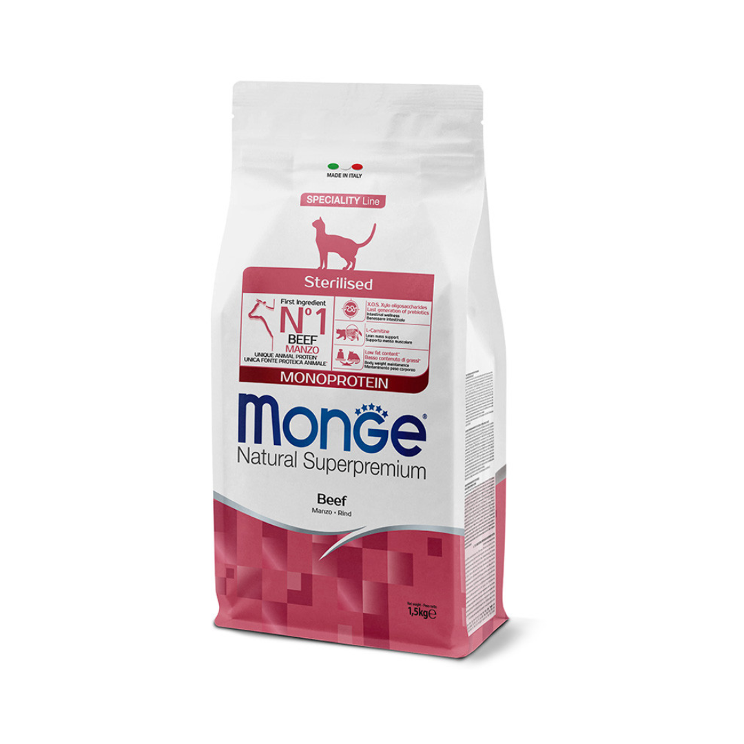 Monge Natural Superpremium Monoprotein Sterilised Cat – Beef