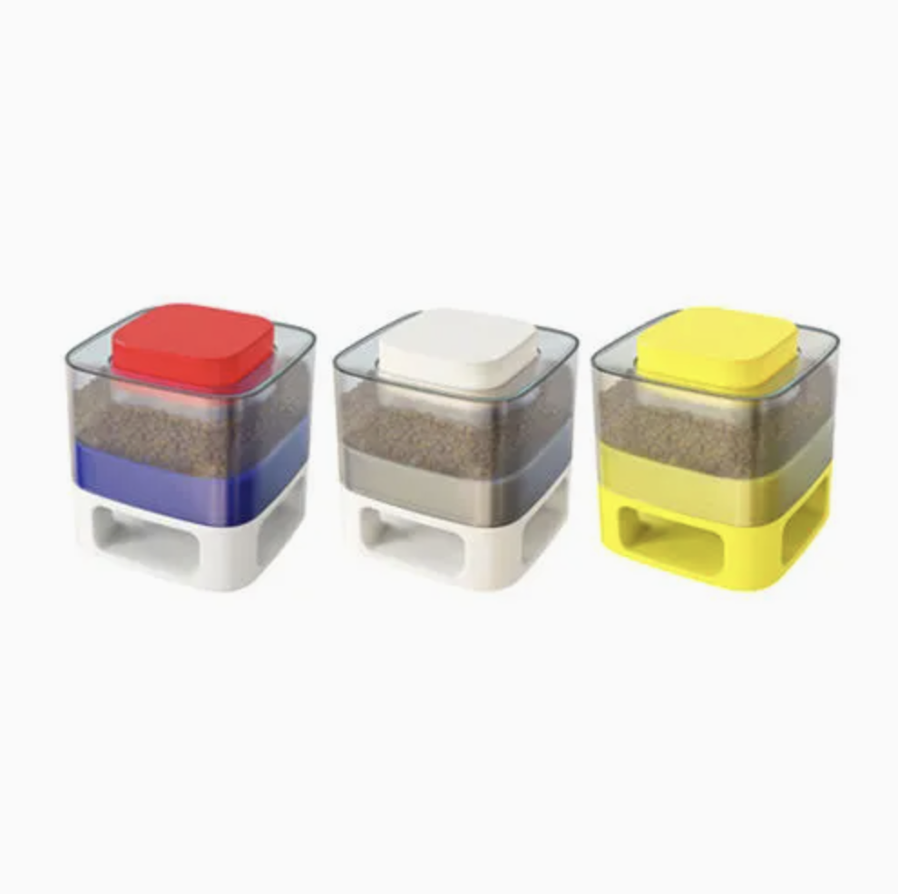 Interactive Dog Food Dispenser with Button Trigger