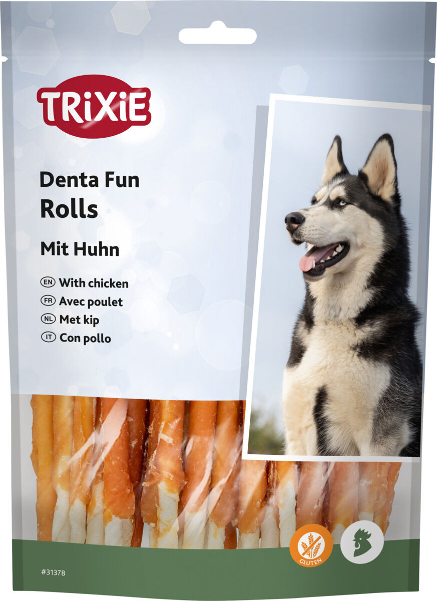Trixie Denta Fun Rolls with Chicken (12 cm – 30 pcs / 240 g)