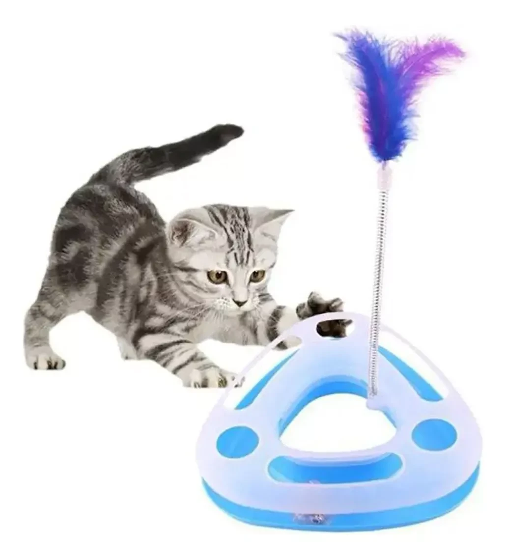 Cat Feather Toy with Base