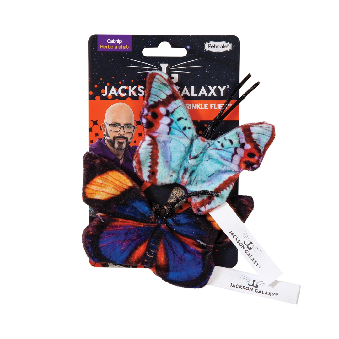 Jackson Galaxy Crinkle Flies – Butterfly Cat Toys (2 Pack)