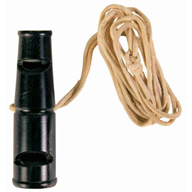 Trixie Double Tone Whistle – Made from Buffalo Horn (6 cm)