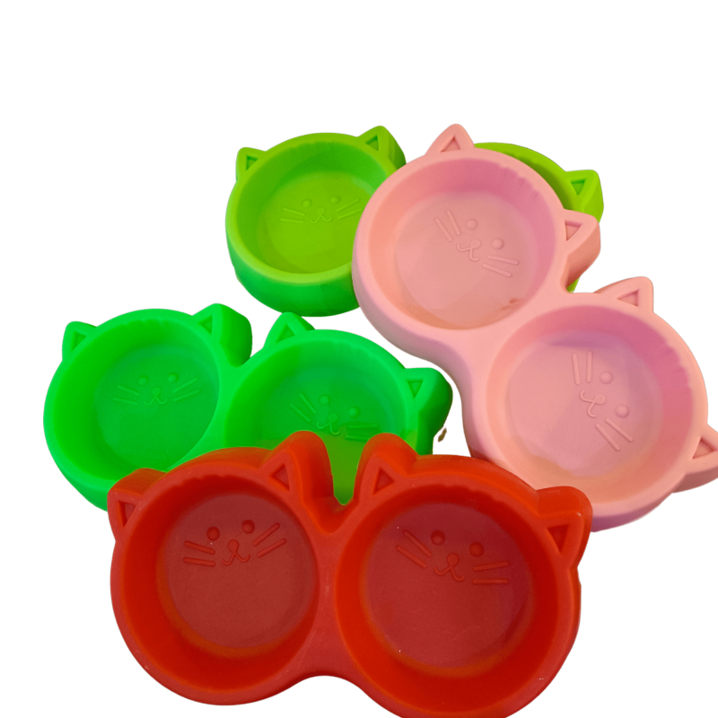 Cat Face Double-Sided Food Bowl