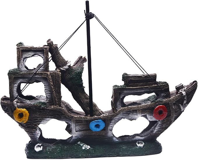 Sunken Ship Aquarium Decoration