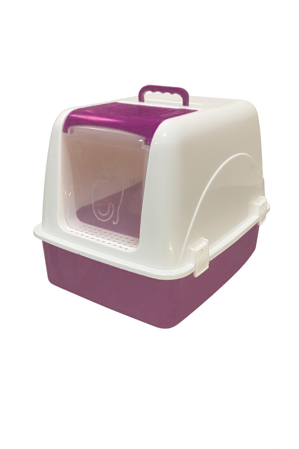Enclosed Cat Litter Box - Purple