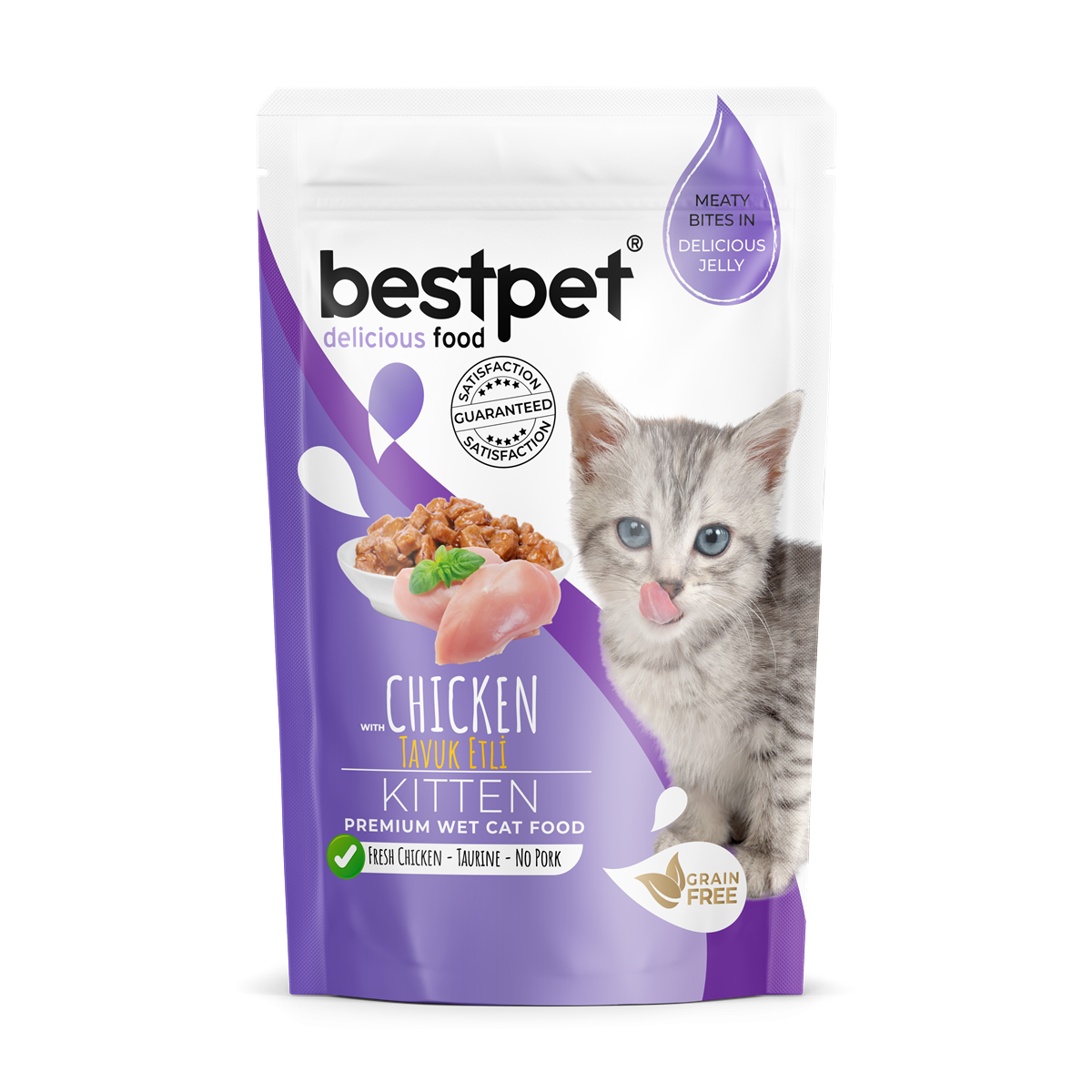Bestpet Kitten Cat Premium Wet Food with Chicken