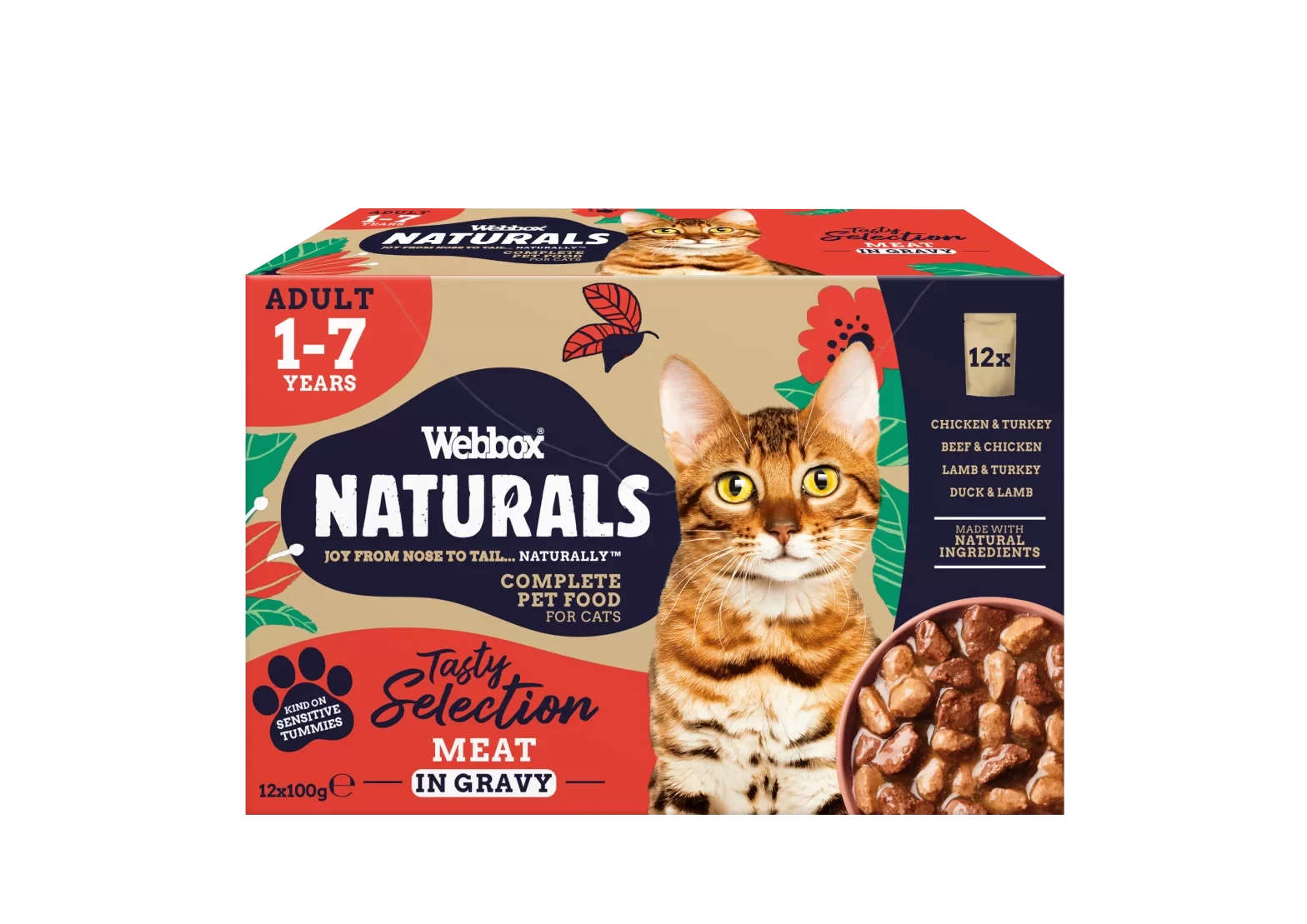 Webbox Naturals Meat in Gravy Wet Cat Food