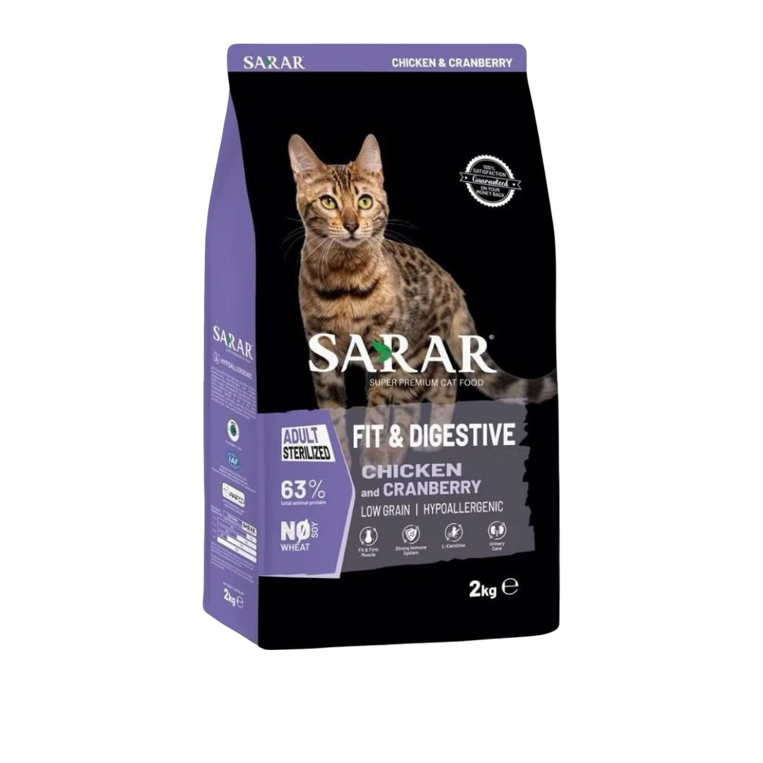 SARAR Cat Food Fit Digestive with Chicken & Cranberry