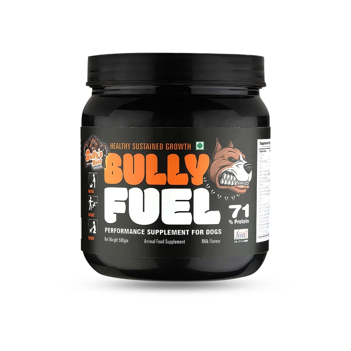 Bully's Best Bully Fuel 71% Protein – Performance Supplement for Dogs (500g)