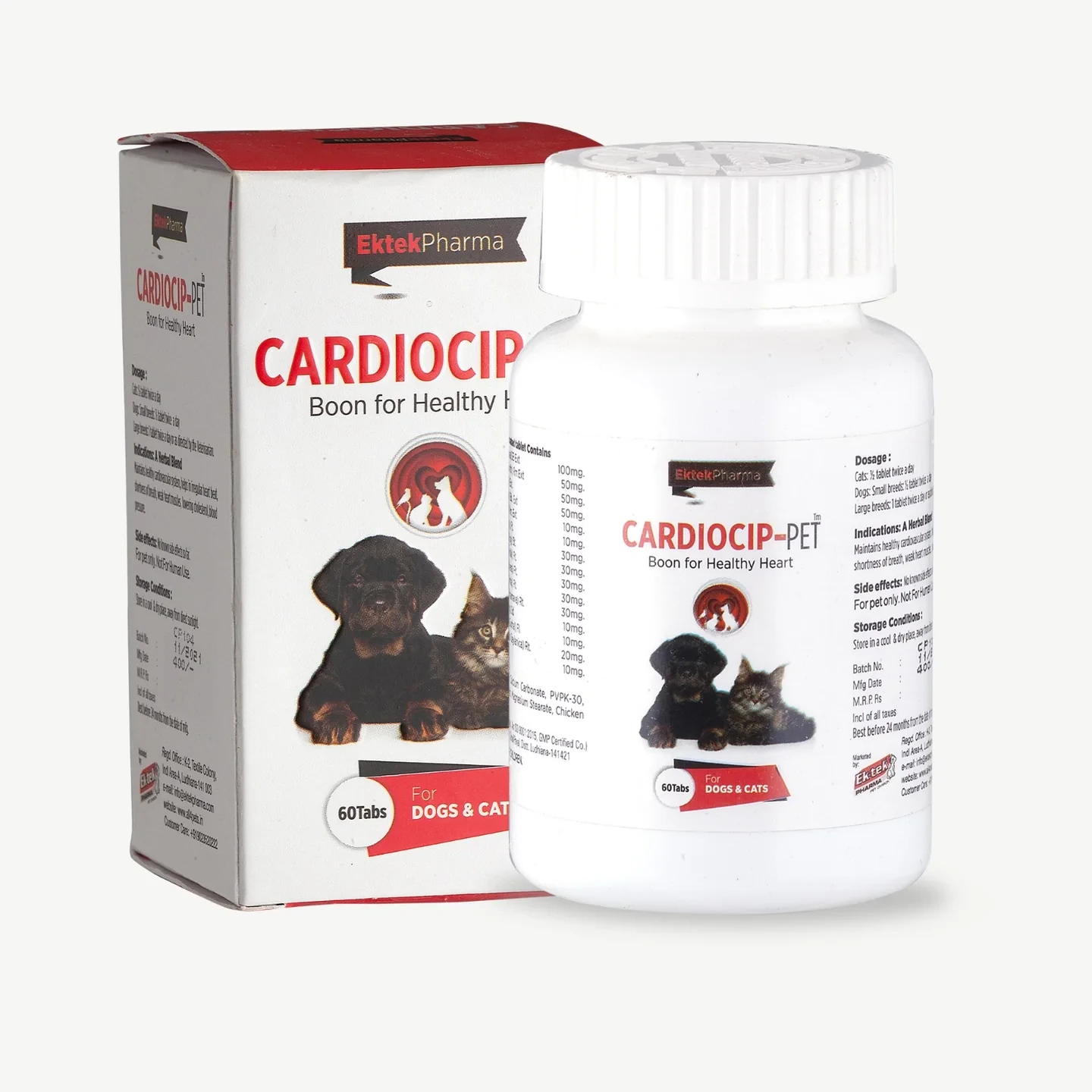 Cardiocip-Pet – Herbal Heart Support Tablets for Dogs & Cats (60 Tablets)