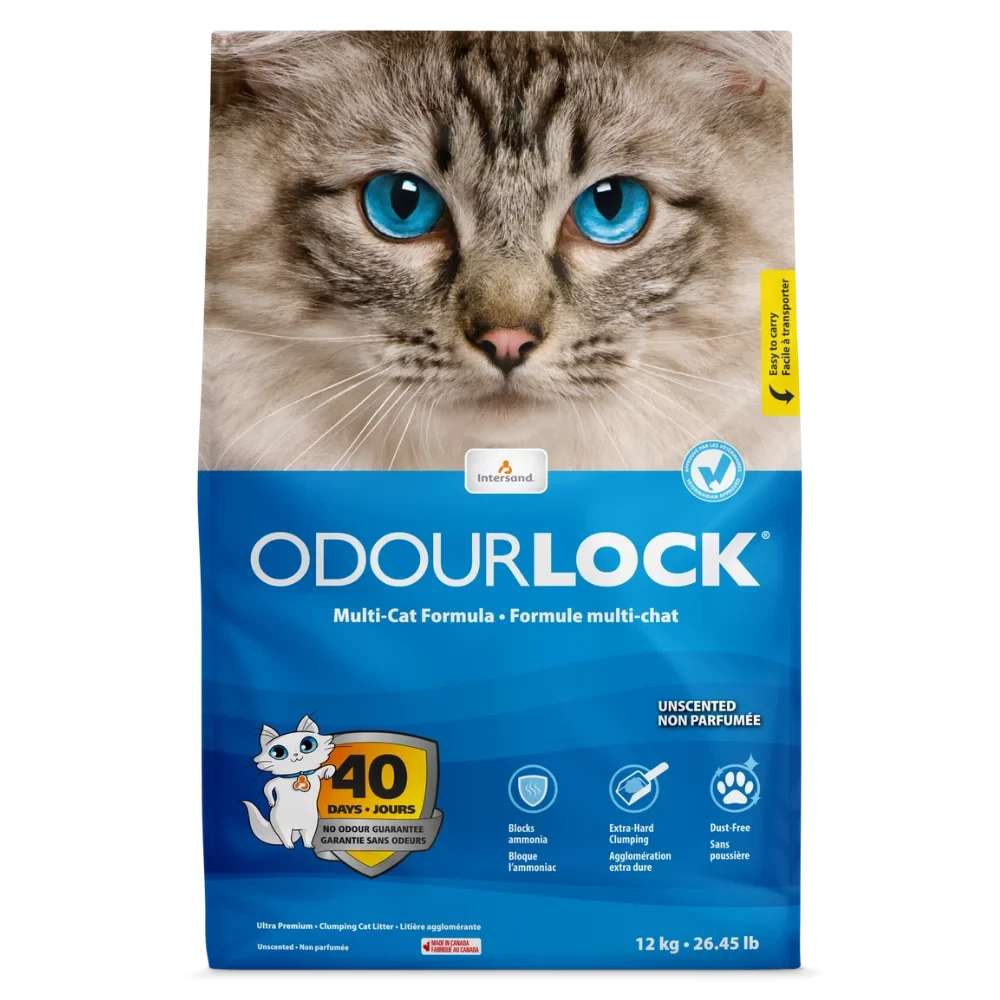 Intersand OdourLock Ultra-Premium Clumping Cat Litter – Unscented – 12 kg