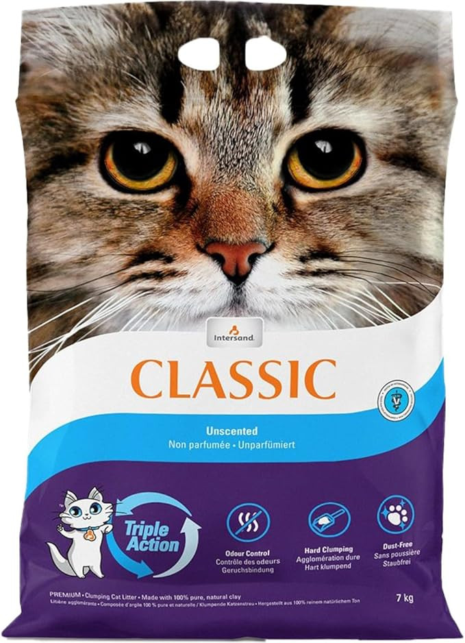 Intersand Classic Clumping Cat Litter – Unscented – 7 kg