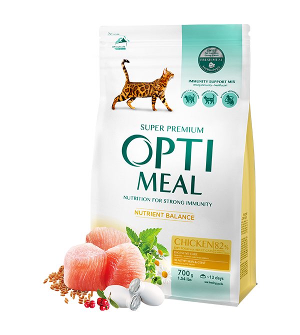 Optimeal Dry Pet Food for Adult Cats – Chicken