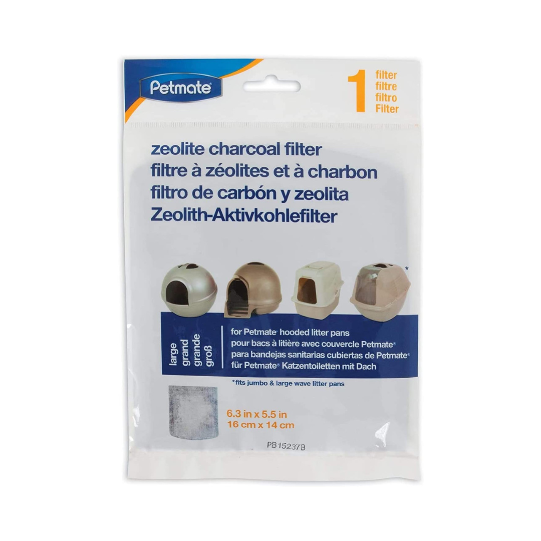 Petmate Zeolite Charcoal Filter Replacement – For Large Hooded Litter Pans
