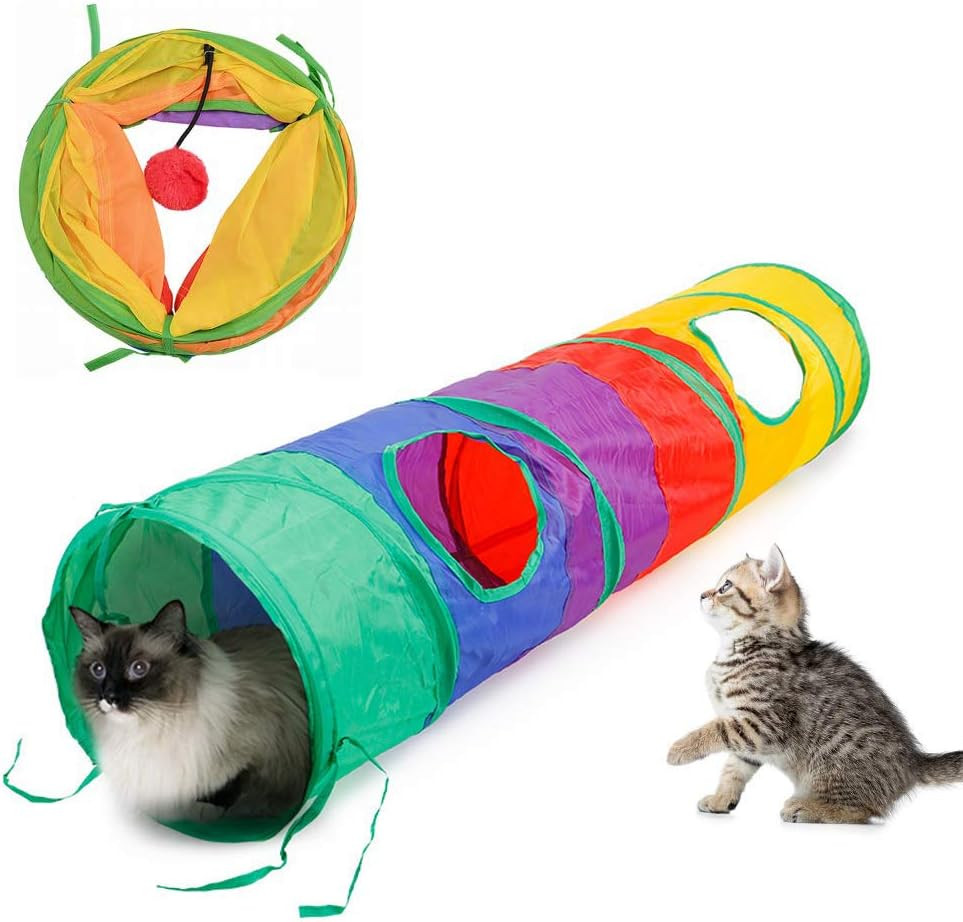 Rainbow Cat Tunnel – Interactive Play Tube