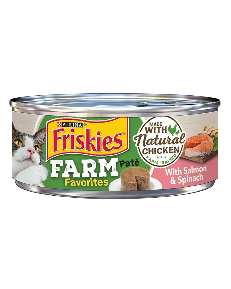 Friskies Farm Favorites Paté With Salmon & Spinach Wet Cat Food