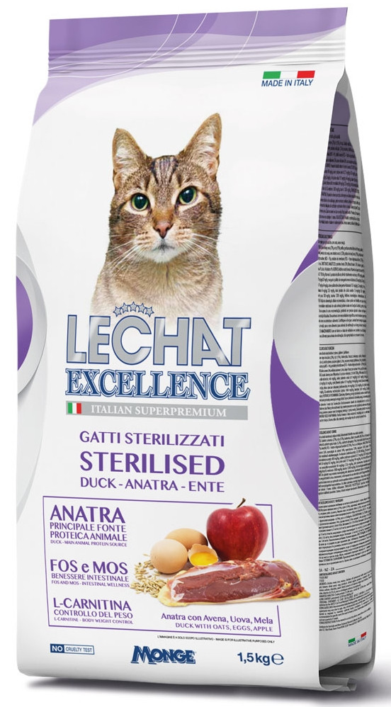 LeChat Excellence Sterilised Duck – 1.5 kg