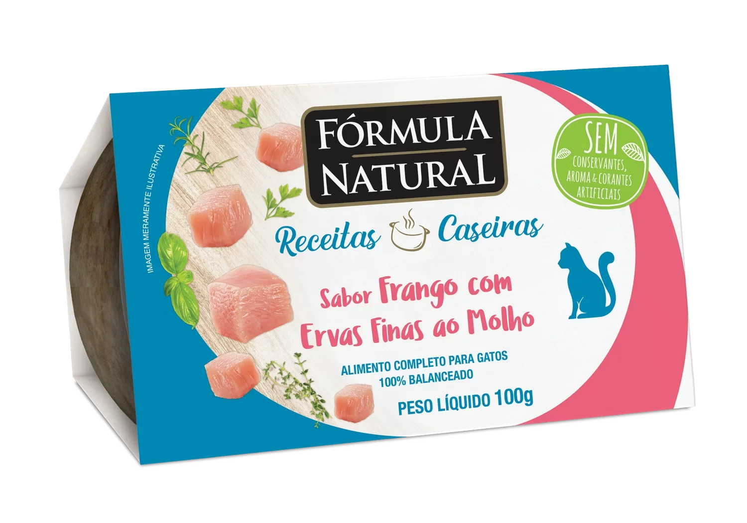 Fórmula Natural Homemade Recipes Adult Cats Chicken with Fine Herbs in Sauce