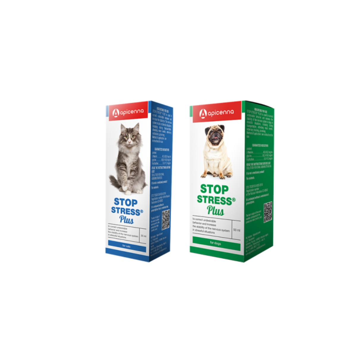 Apicenna Stop Stress Plus – Behavioral & Stress Relief Supplement for Cats & Dogs