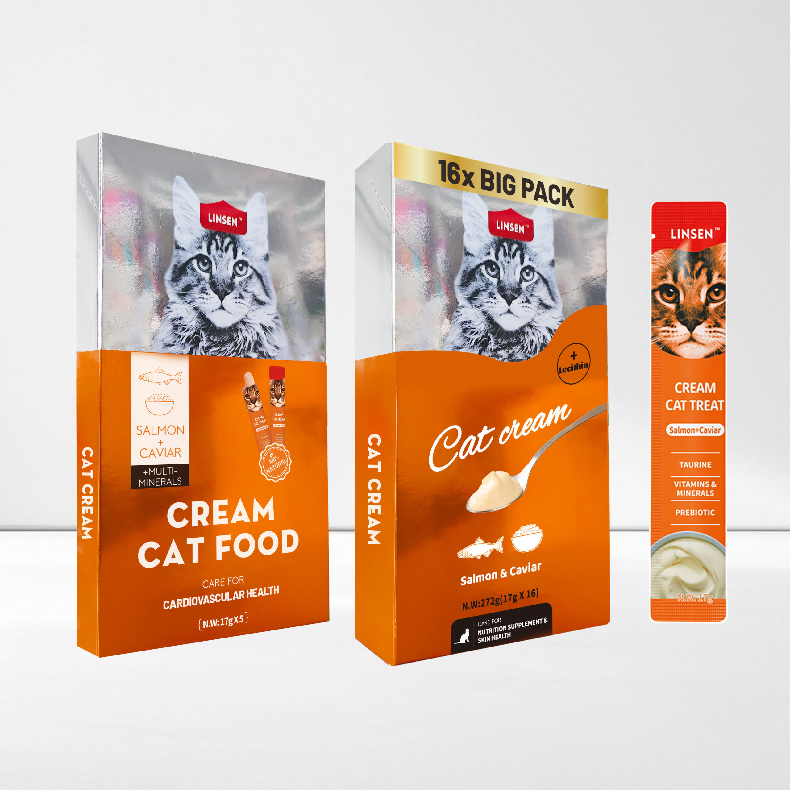 Linsen Cream Cat Treat Salmon & Caviar