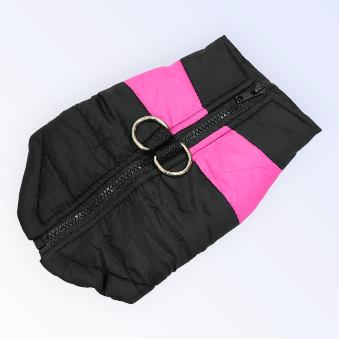 Waterproof Winter Jackets for Both Dogs & Cats Black and Pink