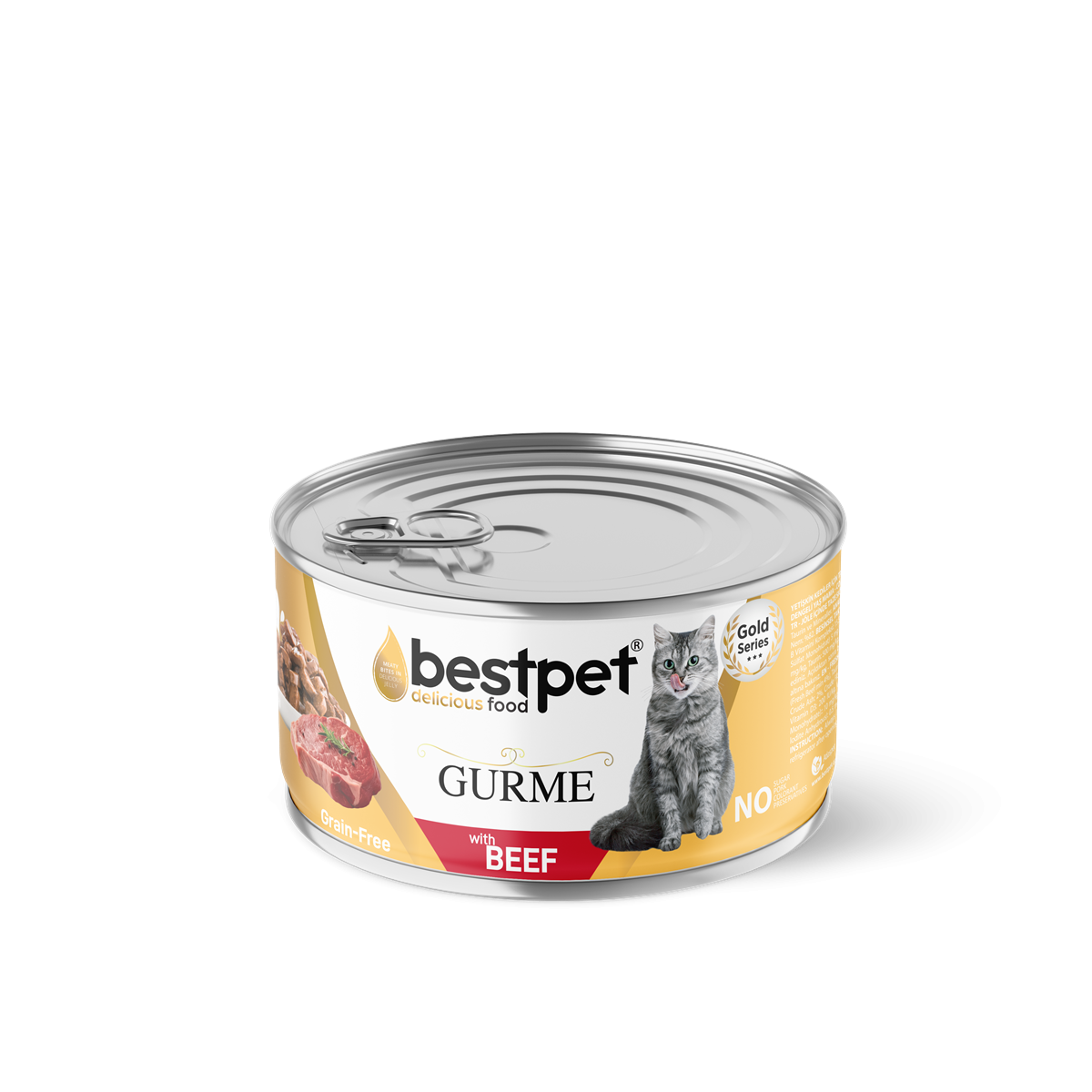 Bestpet Gurme Adult Cat Grain-Free Beef in Jelly Wet Food