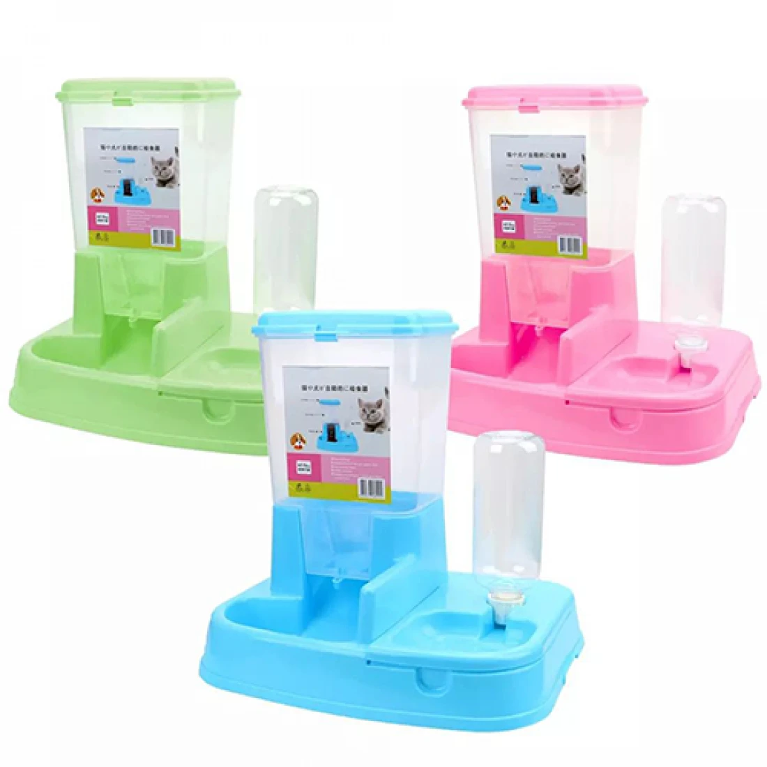 Pet Feeder and Water Dispenser Set