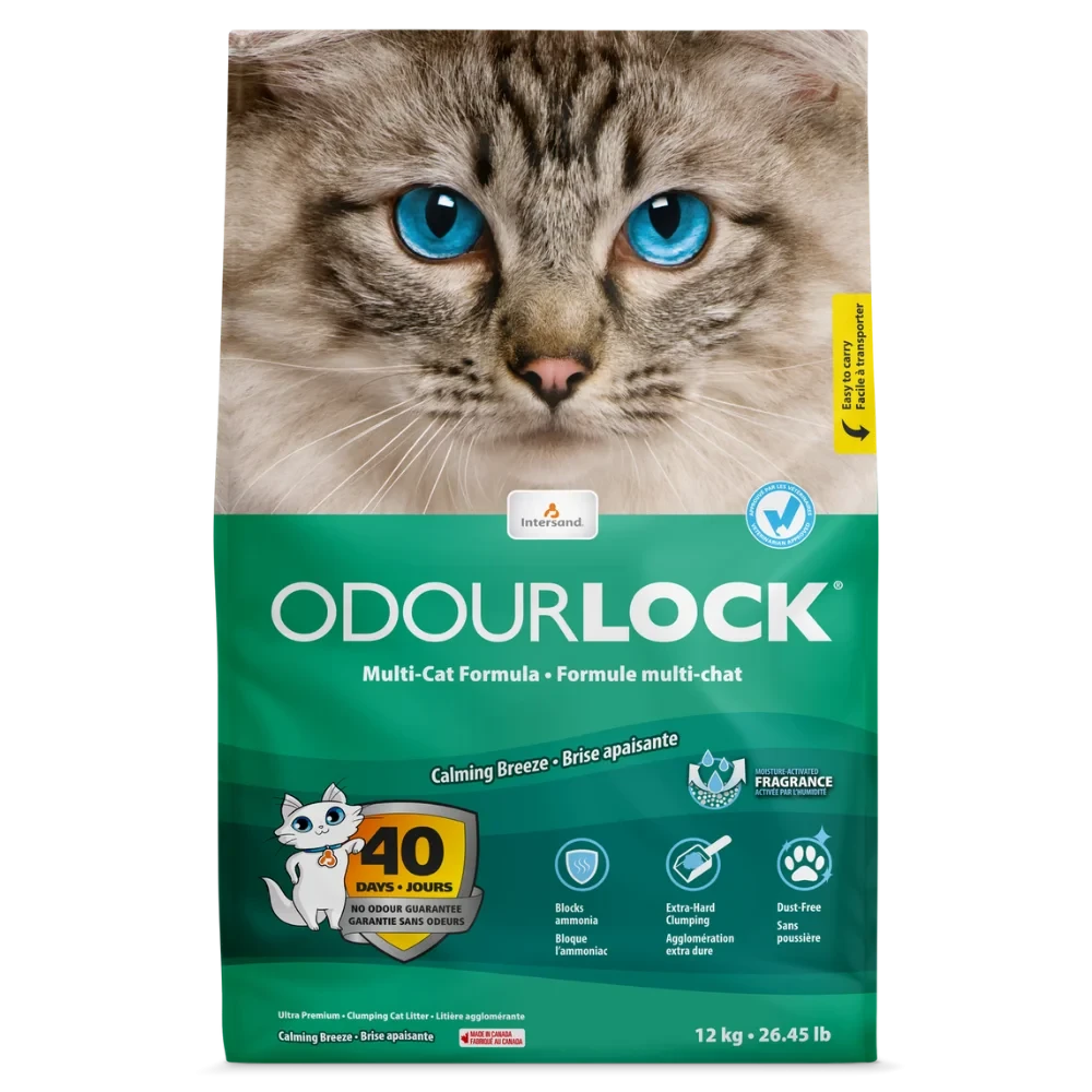 Intersand OdourLock Ultra-Premium Clumping Cat Litter – Calming Breeze – 12 kg
