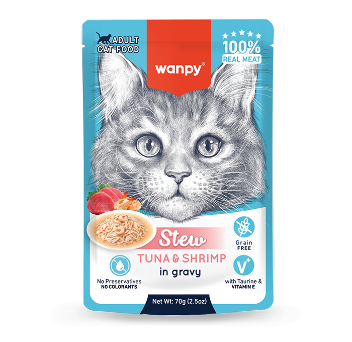 Wanpy Stew Tuna & Shrimp for Cats