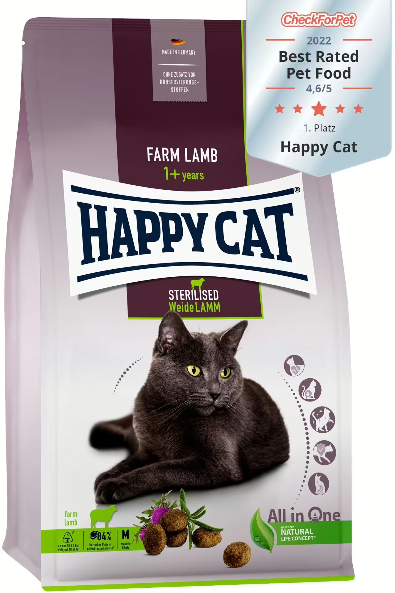 Happy Cat Sterilised Adult Pasture Lamb