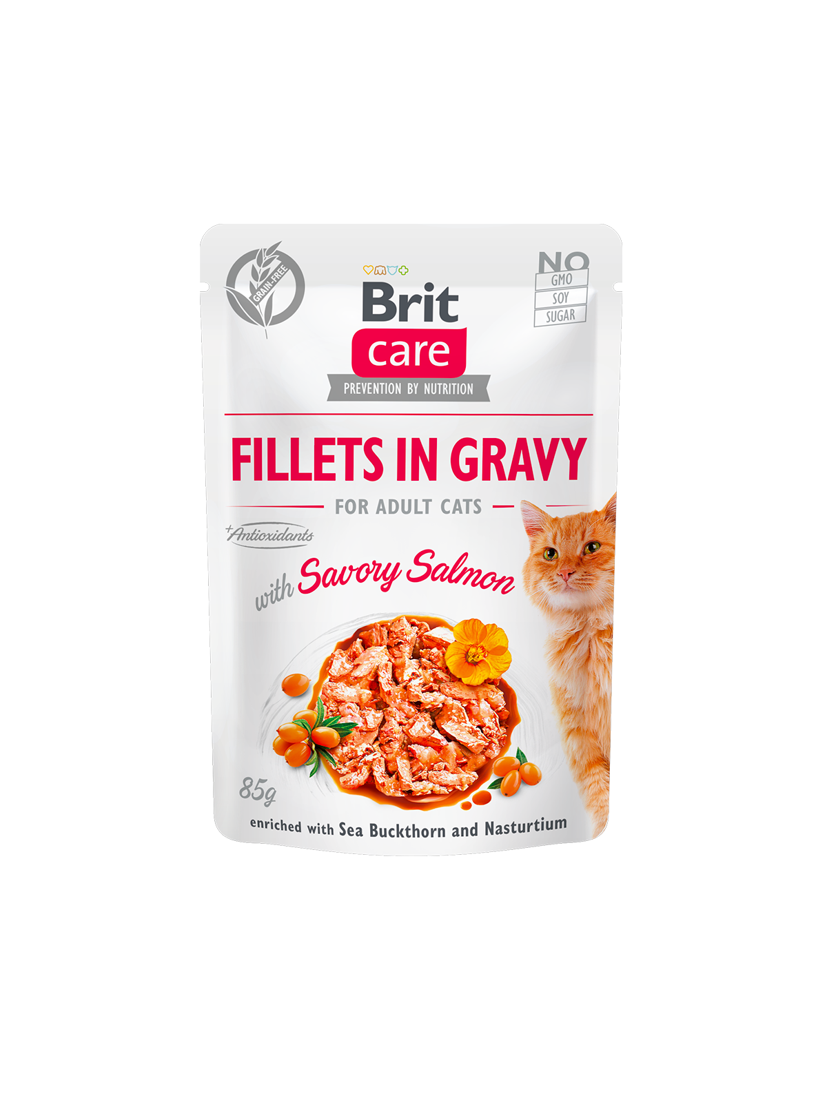 Brit Care Cat Pouch Savory Salmon in Gravy