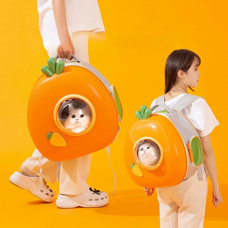 Carrot-Inspired Pet Carrier Backpack
