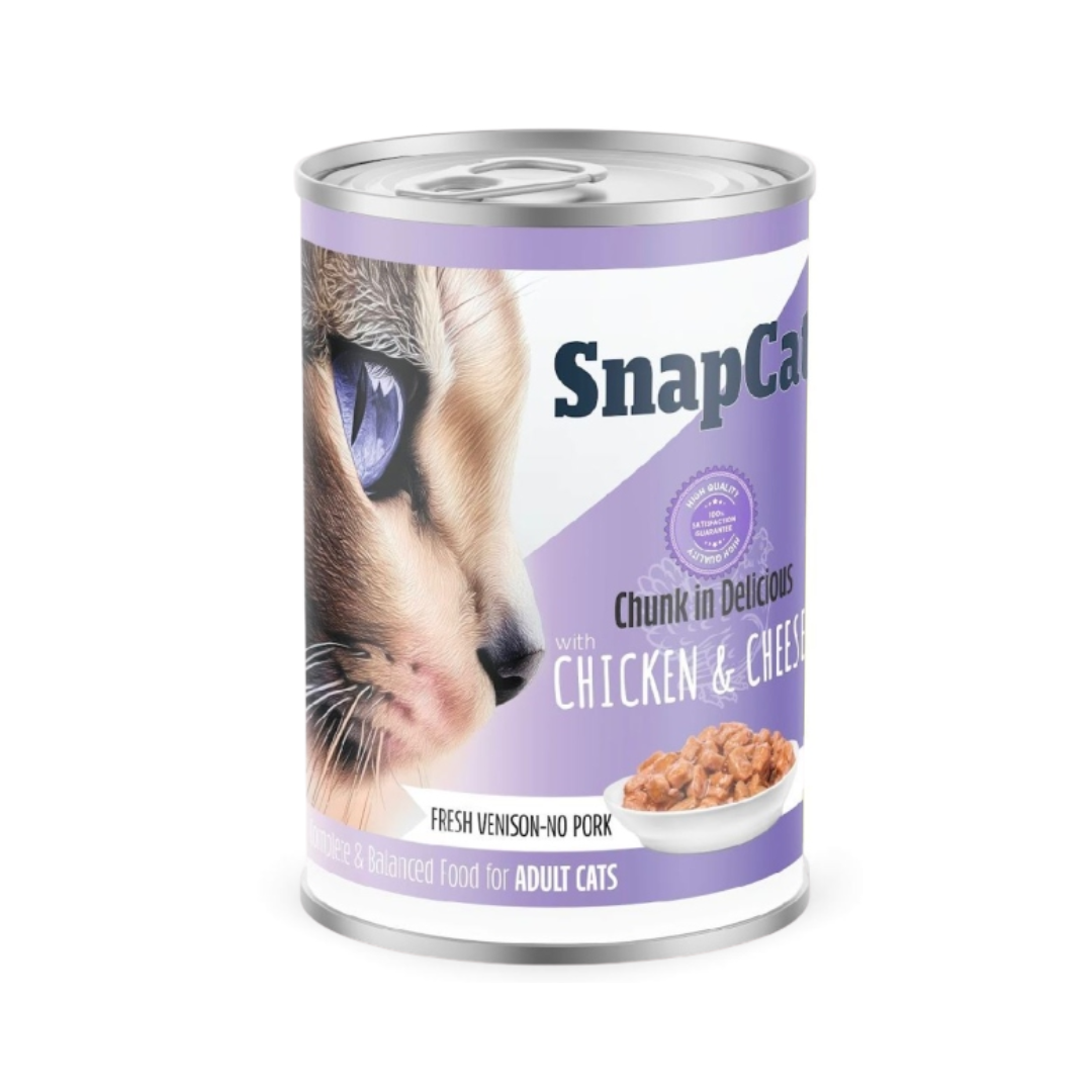 SnapCat Chunk in Delicious Chicken & Cheese – Complete & Balanced Wet Food for Adult Cats
