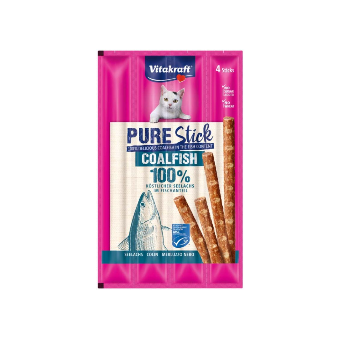Vitakraft Pure Stick – Coalfish (4 pcs)