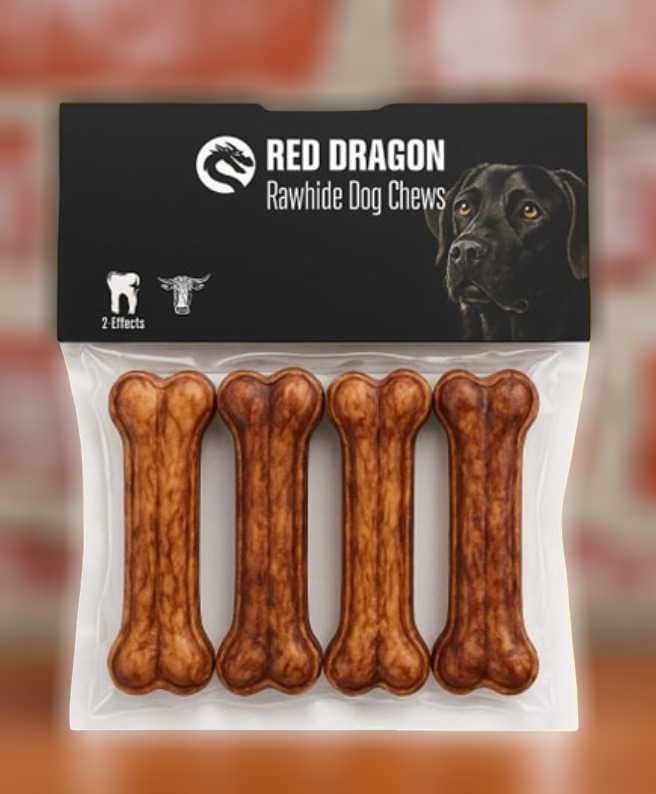 Red Dragon Rawhide Dog Chews – BBQ Flavor 7 cm