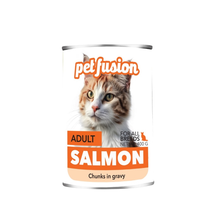 Pet Fusion Salmon Cat Food – Adult Chunks in Gravy
