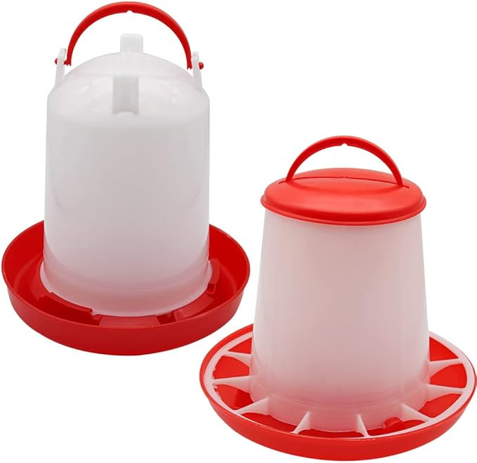 Feeder and Waterer for Poultry and Birds