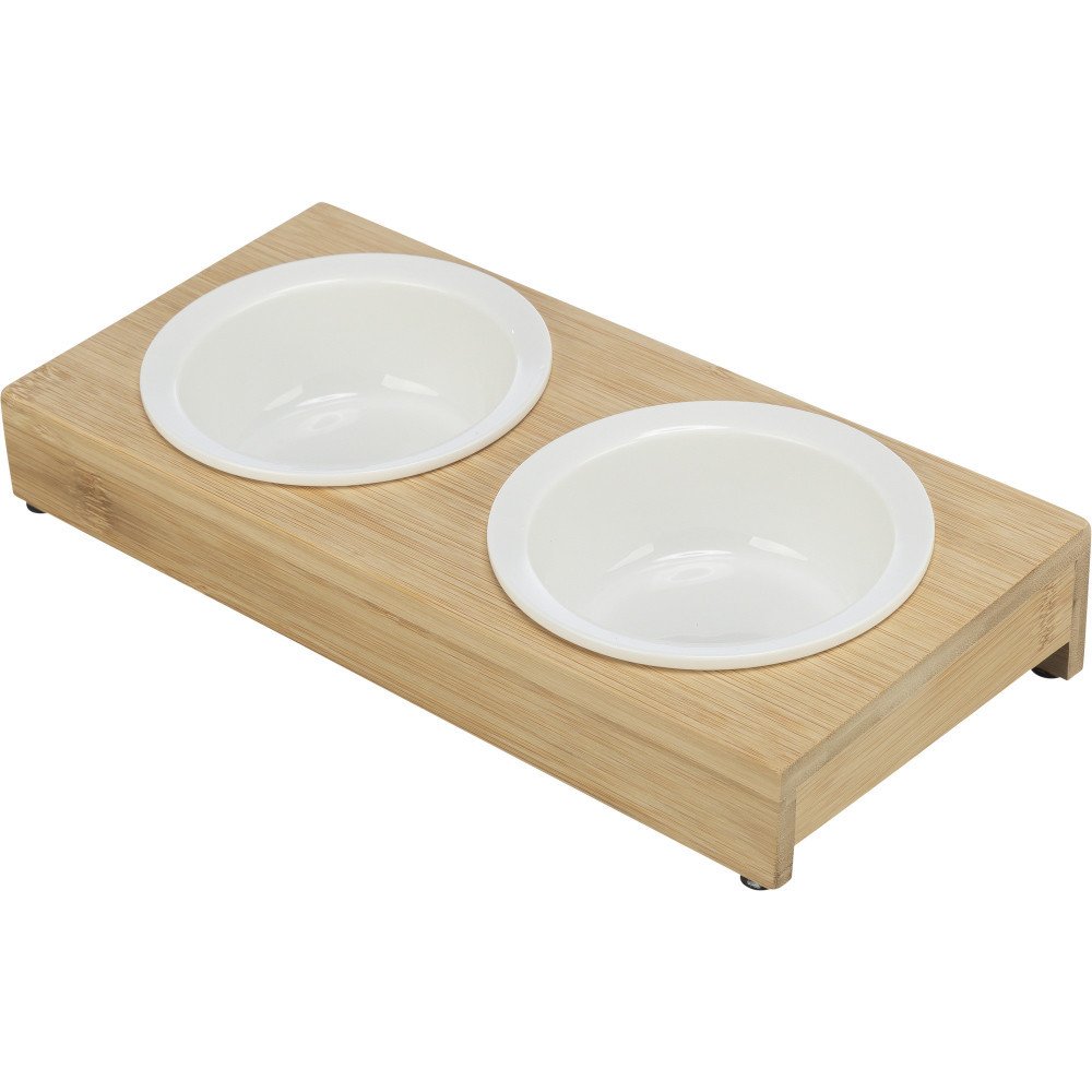 Trixie Bowl Set, Ceramic/Bamboo