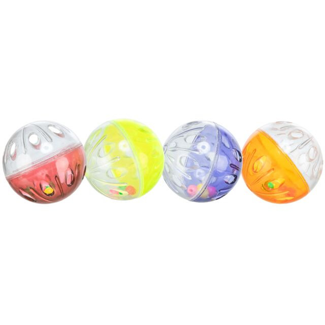 Set of rattling balls with tails, plastic, ø 4 cm, 2 pcs.